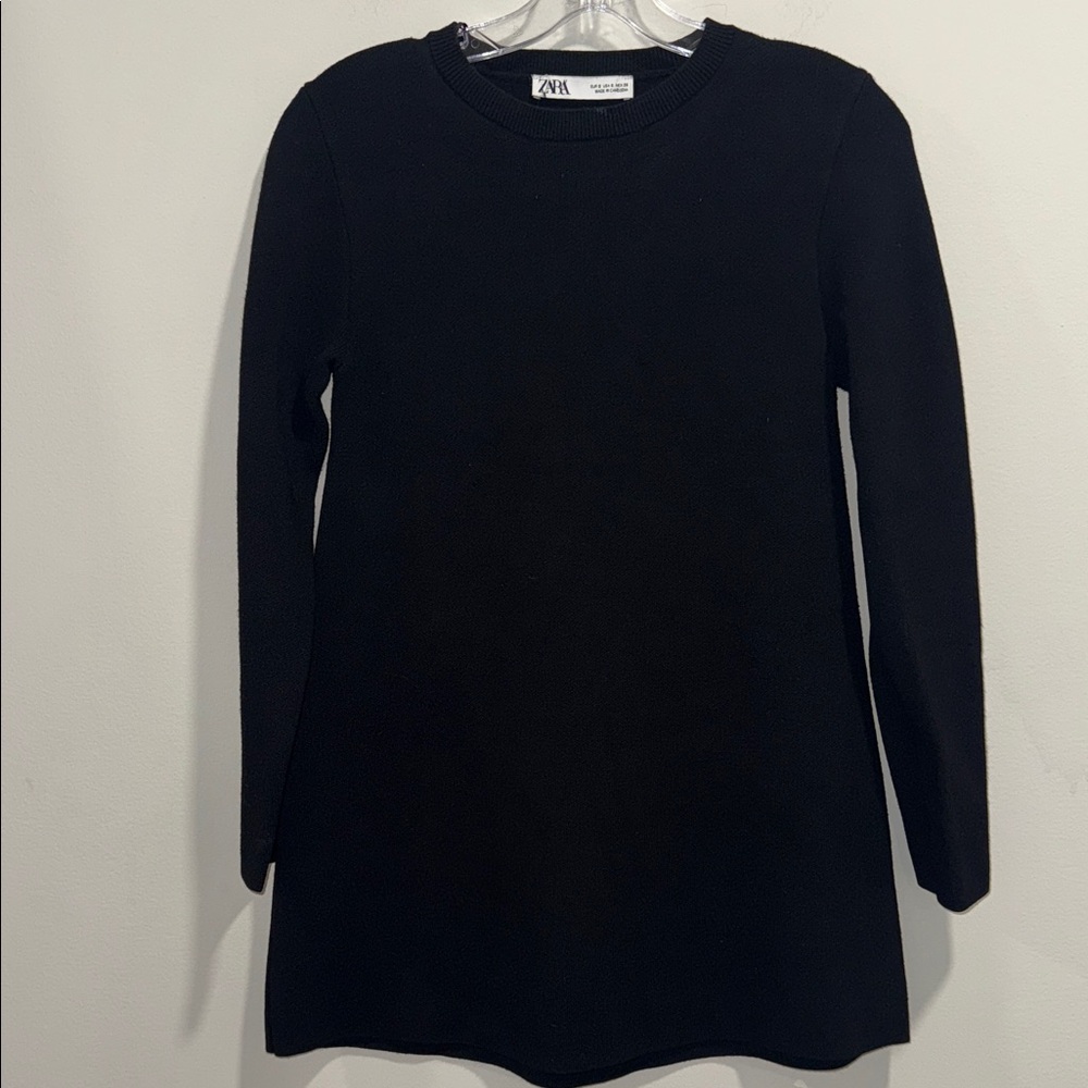 Zara Plain Knit Long Sleeve Dress